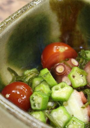 日本酒に合う！野菜もとれるタコわさ☆-レシピのメイン写真