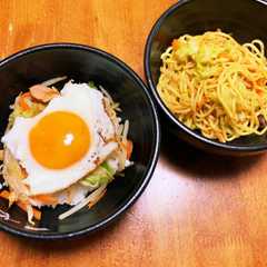 รูปของ 一度に２品✨スタミナ丼&焼きそば！
