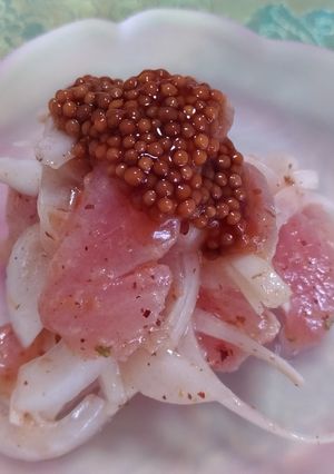 マグロと新タマネギの和え物-レシピのメイン写真