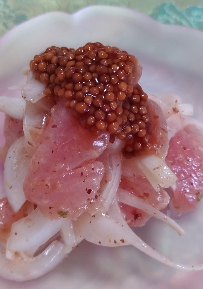 マグロと新タマネギの和え物-レシピのメイン写真