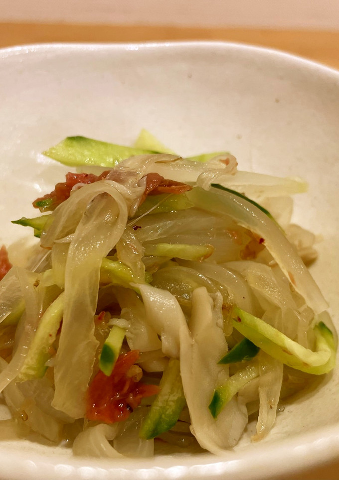 玉ねぎと舞茸ときゅうりの酢の物-レシピのメイン写真