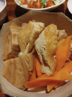 栃尾の油あげと車麩の煮物-レシピのメイン写真