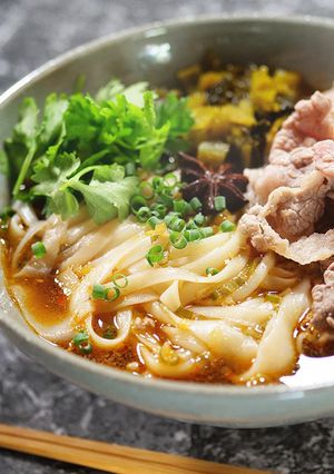 うどんで台湾の味を再現!?「牛肉麺」-レシピのメイン写真