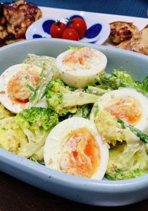 冷やしサラダホームメード胡麻ドレッシング-レシピのメイン写真