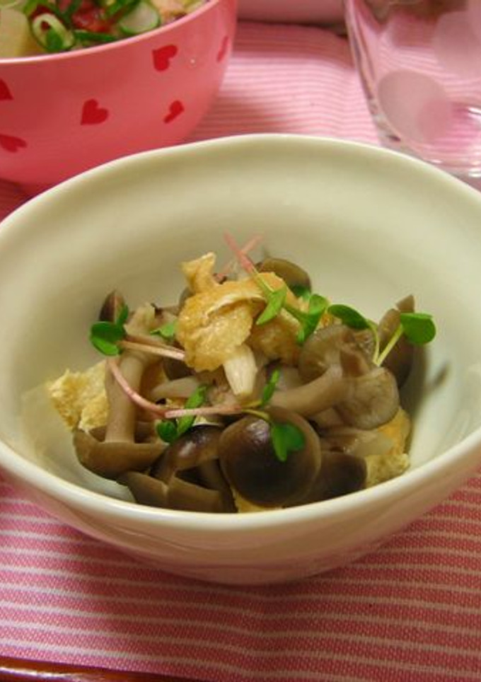 しめじとうすあげの煮物-レシピのメイン写真