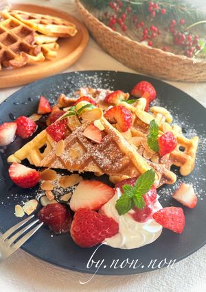おやつ朝食に♪HMの簡単ワッフル-レシピのメイン写真