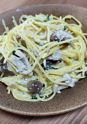 ワンパンで作る！クリチー明太パスタ-レシピのメイン写真