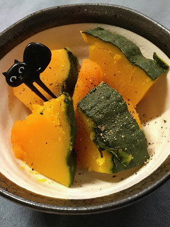 レンジさっぱりほろ甘い塩コショウカボチャ-レシピのメイン写真