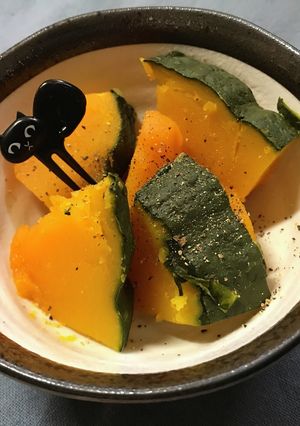 レンジさっぱりほろ甘い塩コショウカボチャ-レシピのメイン写真