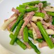アスパラ ベーコンしめじのバター醤油炒め