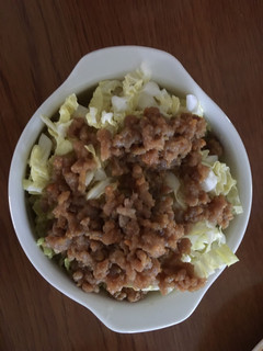 うまい!白菜の千切り味噌そぼろがけ-レシピのメイン写真