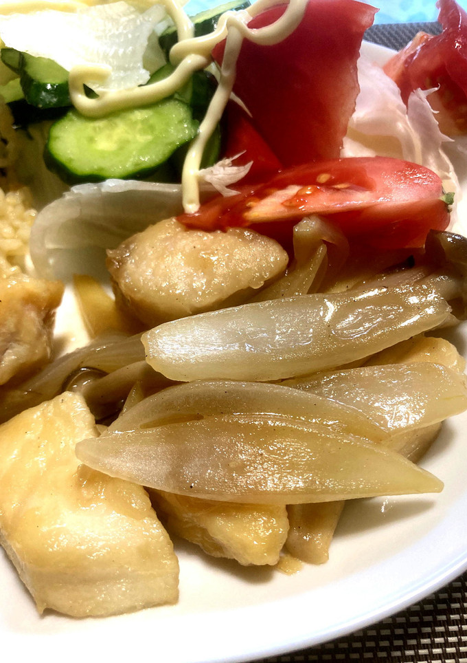 マンダイと玉ねぎで　ポン酢照り焼き-レシピのメイン写真