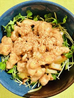 鶏ささ身ねぎま丼-レシピのメイン写真
