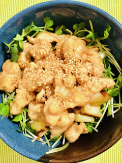 鶏ささ身ねぎま丼-レシピのメイン写真