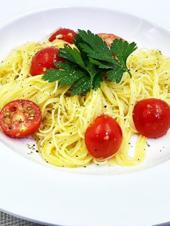 ガーリックオイルのトマト冷製パスタ-レシピのメイン写真