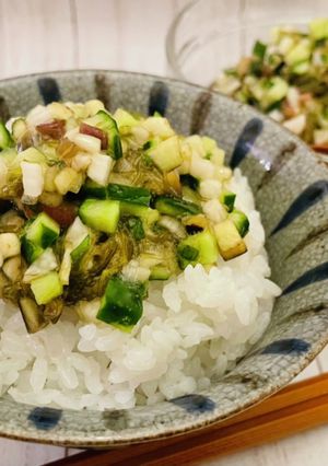 ご飯がツルツル♡夏野菜で作る山形のだし-レシピのメイン写真