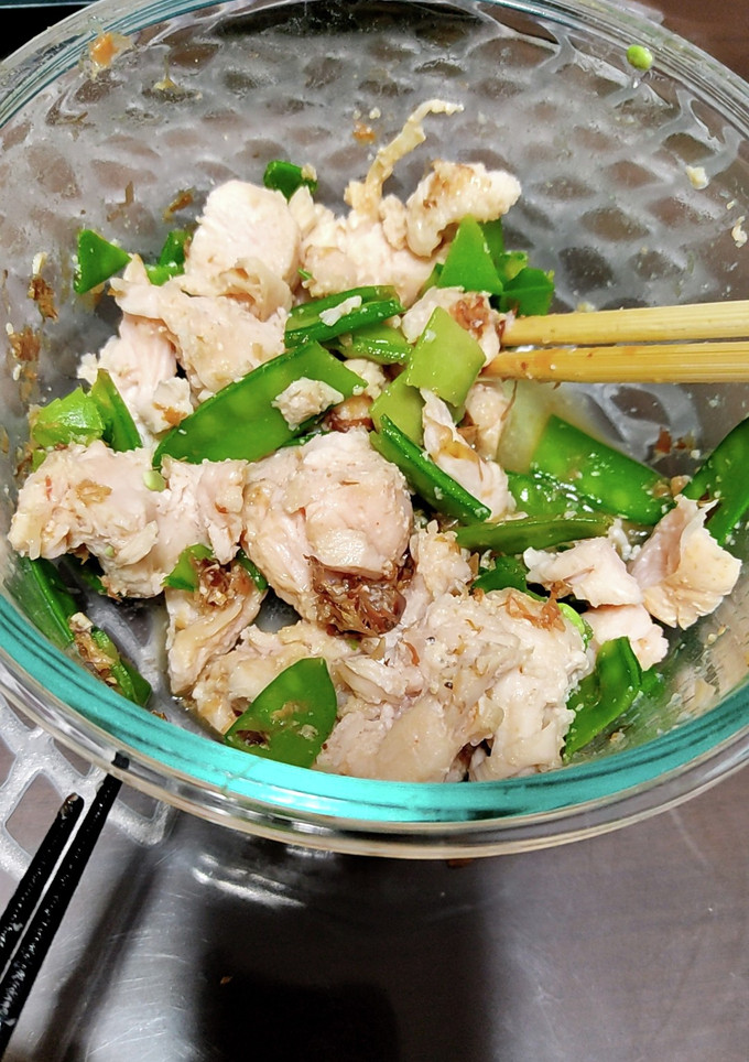 絹さやえんどう✕鶏ささみ✕塩こうじ　あえ-レシピのメイン写真