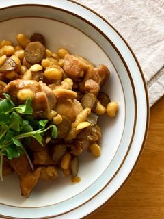 おうち居酒屋*鶏肉と大豆ごぼう甘辛炒め*-レシピのメイン写真