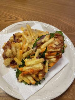 大葉にのせたかき揚げ-レシピのメイン写真