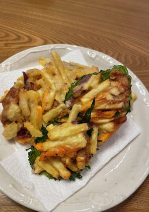 大葉にのせたかき揚げ-レシピのメイン写真