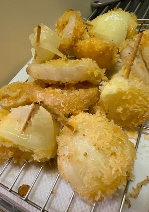 泥酔調理　オニオン　レンコンフライ-レシピのメイン写真