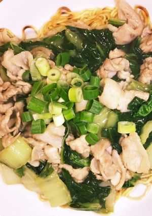 具沢山白菜と豚バラの塩あんかけ焼きそば-レシピのメイン写真