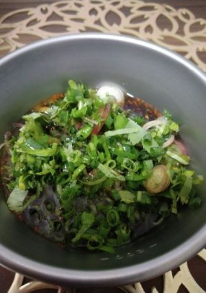 もずく酢。薬味と七味唐辛子。-レシピのメイン写真