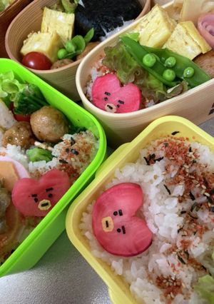 キャラ弁　bt21 TATA-レシピのメイン写真