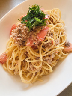 とまと&鯖缶冷製パスタ!!-レシピのメイン写真