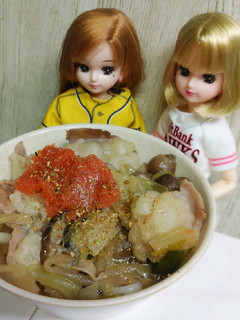 リカちゃん♡うどん(ホルモン鍋〆たらこ)-レシピのメイン写真