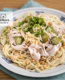 【腸活】豚肉、えのき、オクラの冷やし中華