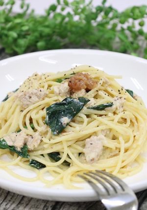 梅のクリームパスタ-レシピのメイン写真