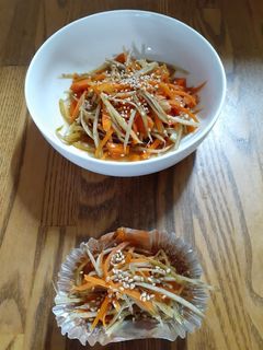 【♪お弁当】きんぴらごぼう(炒めない)-レシピのメイン写真