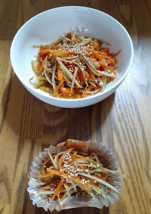 【♪お弁当】きんぴらごぼう（炒めない）-レシピのメイン写真