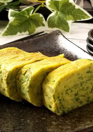 おうち居酒屋♪水菜がたっぷり卵焼き♪-レシピのメイン写真