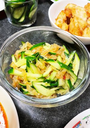 ポリ袋で簡単！中華くらげときゅうり和え-レシピのメイン写真