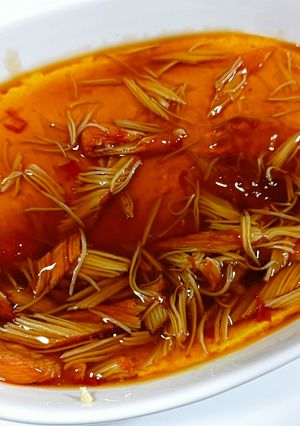 レンチンで作れる卵豆腐のカニカマあんかけ-レシピのメイン写真