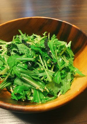 簡単！水菜がモリモリ食べられるサラダ♡-レシピのメイン写真