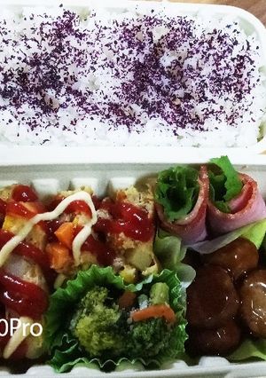 6月10日お弁当スパニッシュオムレツ-レシピのメイン写真