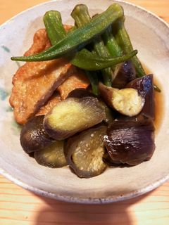 夏野菜とさつま揚げの煮物-レシピのメイン写真
