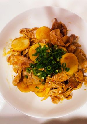 豚こまと長芋のピリ辛味噌炒め-レシピのメイン写真