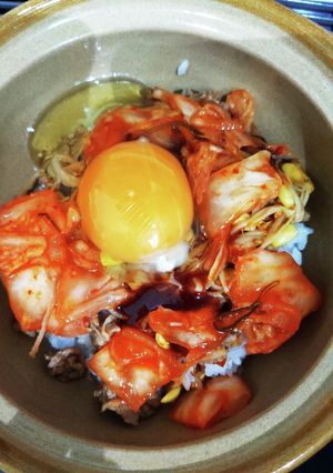 簡単お焦げ最高自宅で石焼きビビンバ-レシピのメイン写真