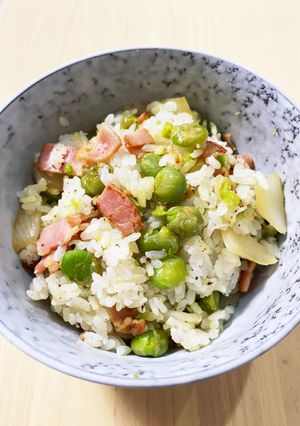 ベーコンまめごはん-レシピのメイン写真
