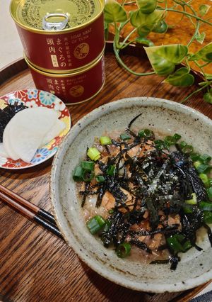 まぐろの頭肉お茶漬け-レシピのメイン写真