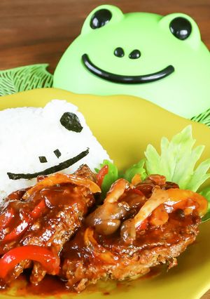 電子レンジで父の日☆混ぜるだけハンバーグ-レシピのメイン写真