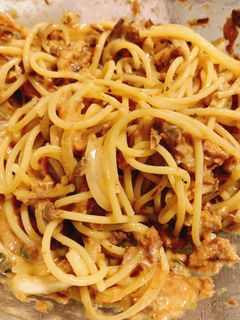 鯖味噌缶で!サバマヨパスタ-レシピのメイン写真