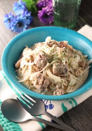 玉ねぎたっぷり！サバ缶のレモンマヨ和え-レシピのメイン写真