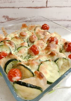 ズッキーニと鶏胸肉のチーズ焼き-レシピのメイン写真