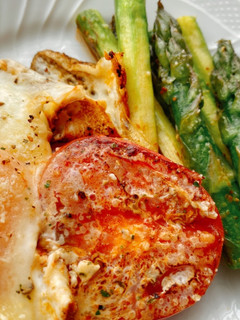 アスパラ ・焼きトマトでしっかり朝ごはん-レシピのメイン写真