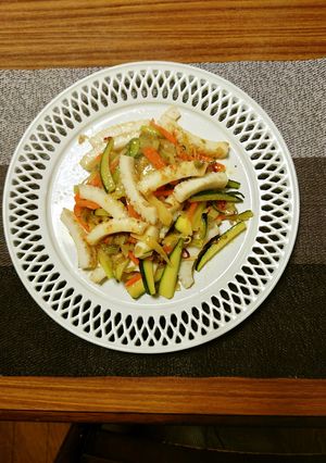 ヨウサマの減塩イカとズッキーニ炒め-レシピのメイン写真